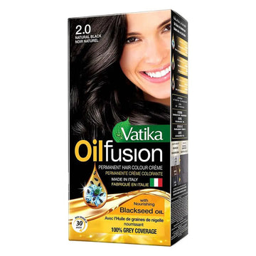 Dabur Vatika Oil Fusion Permanent Hair Color Black 108ml