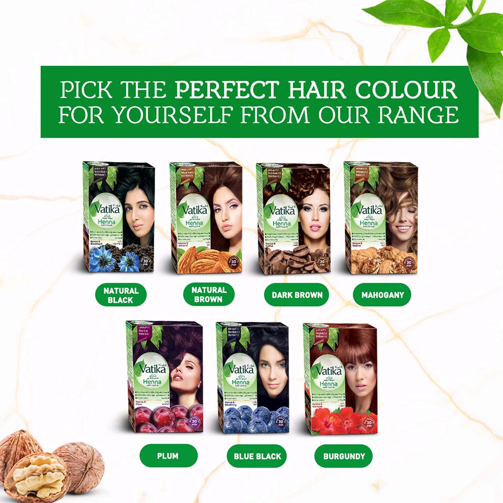 Dabur Vatika Ammonia Free Henna Hair Color 5.5 Mahogany 10g - Easy Pharmacy LLC