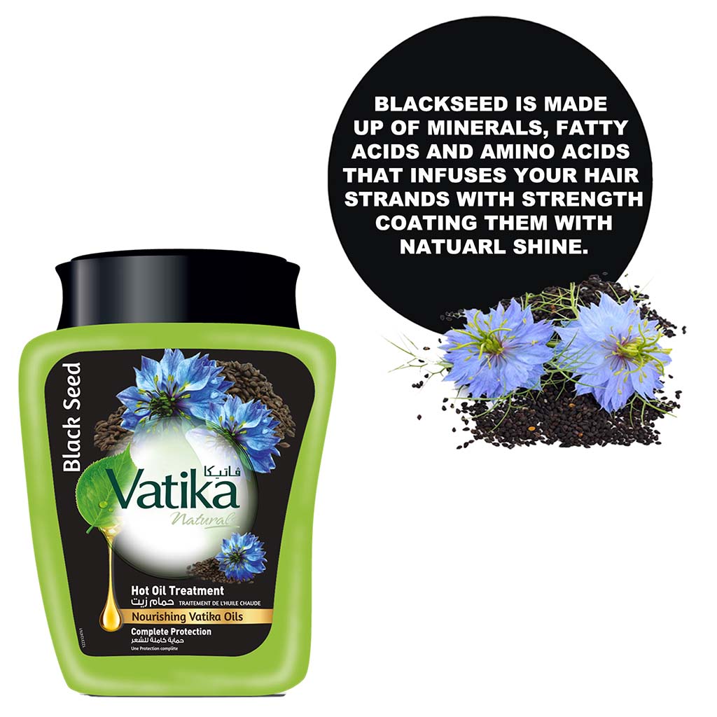 Dabur Vatika Black Seed Hot Oil Treatment Cream For Malnourished Hair 500g - Easy Pharmacy LLC