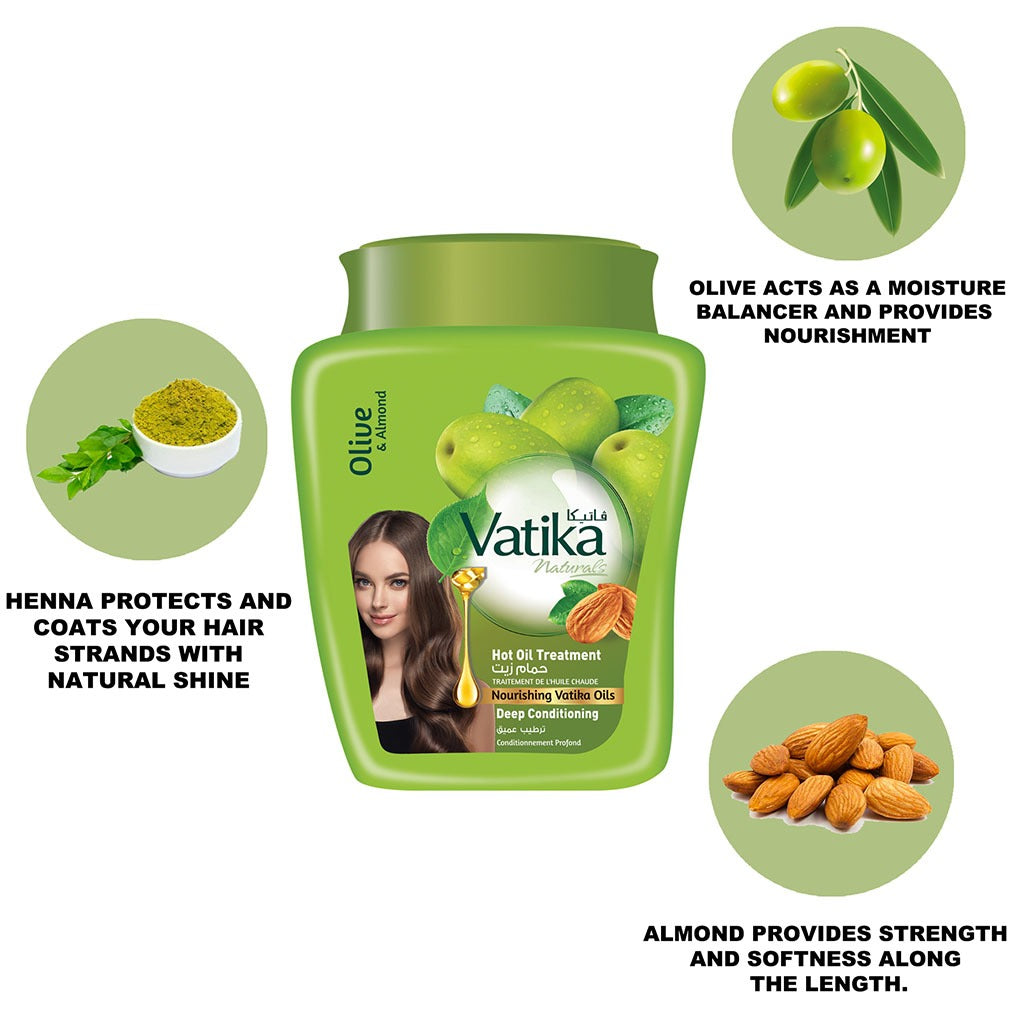 Dabur Vatika Deep Conditioning Hot Oil Treatment Cream For Dry & Dull Hair 500g - Easy Pharmacy LLC