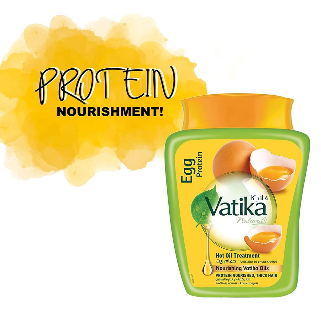 Dabur Vatika Naturals Egg Protein Hot Oil Treatment Cream For Protein Nourished, Thick Hair 1kg - Easy Pharmacy LLC