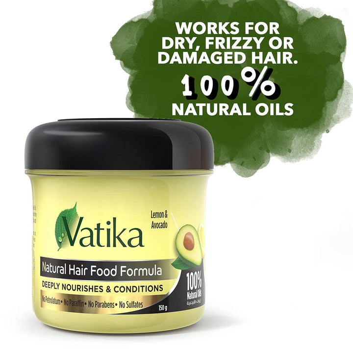 Dabur Vatika Lemon & Avocado Natural Hair Food Formula Cream 150g - Easy Pharmacy LLC