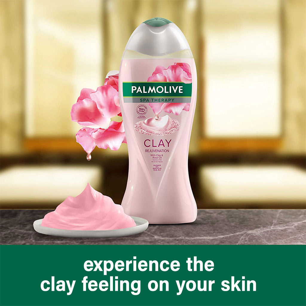 Palmolive Spa Therapy Clay Rejuvenation Shower Gel With Clay And Rose Oil 500ml - Easy Pharmacy LLC