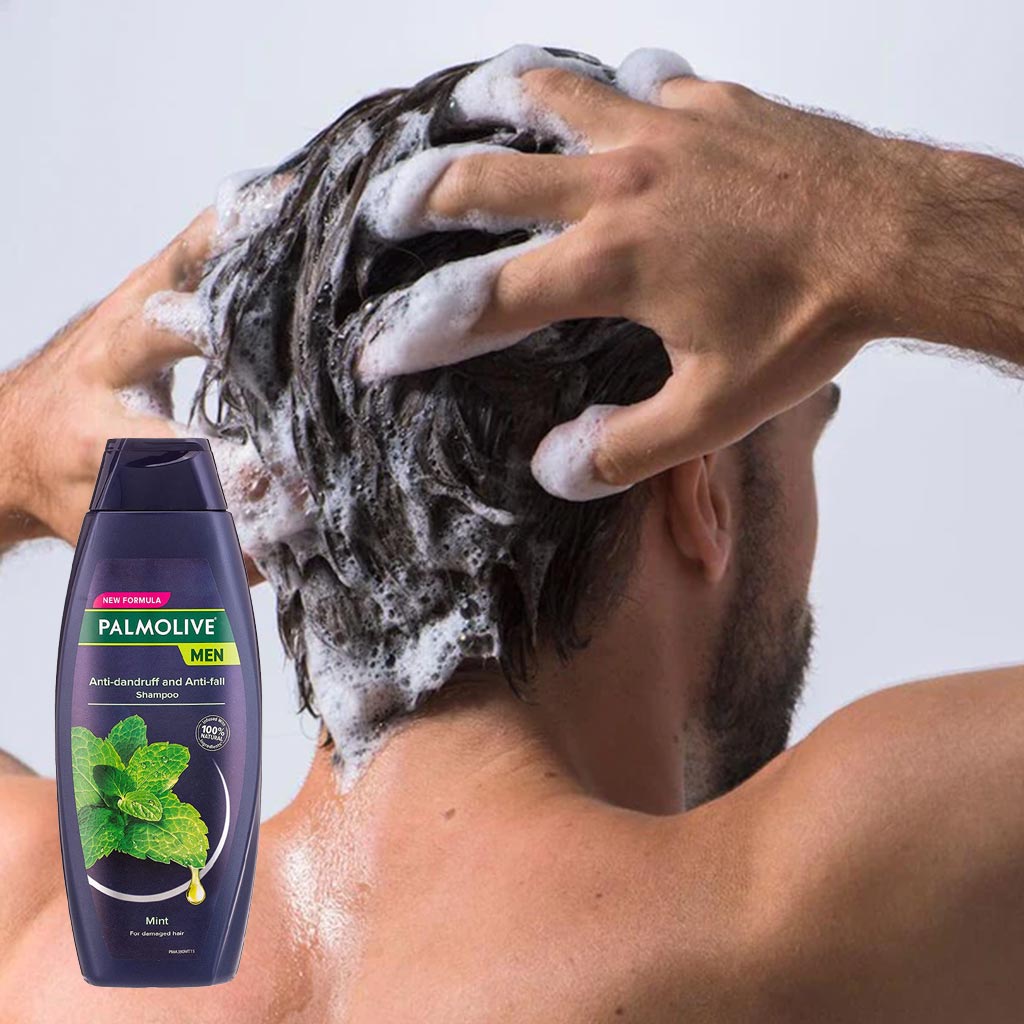 Palmolive Men Anti-Fall And Anti-Dandruff Mint Shampoo For Damaged Hair 380ml - Easy Pharmacy LLC