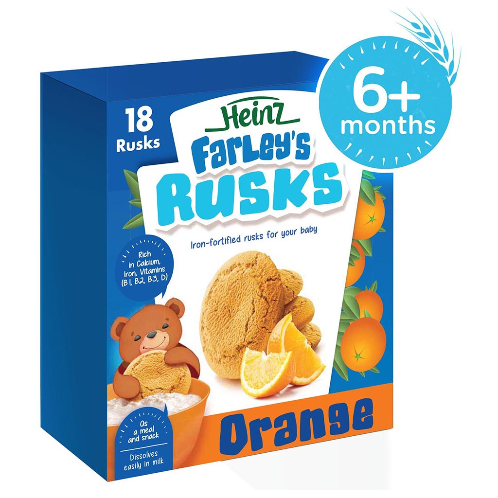 Heinz Farley's Rusks Orange For 6+ Months 300 g - Easy Pharmacy LLC