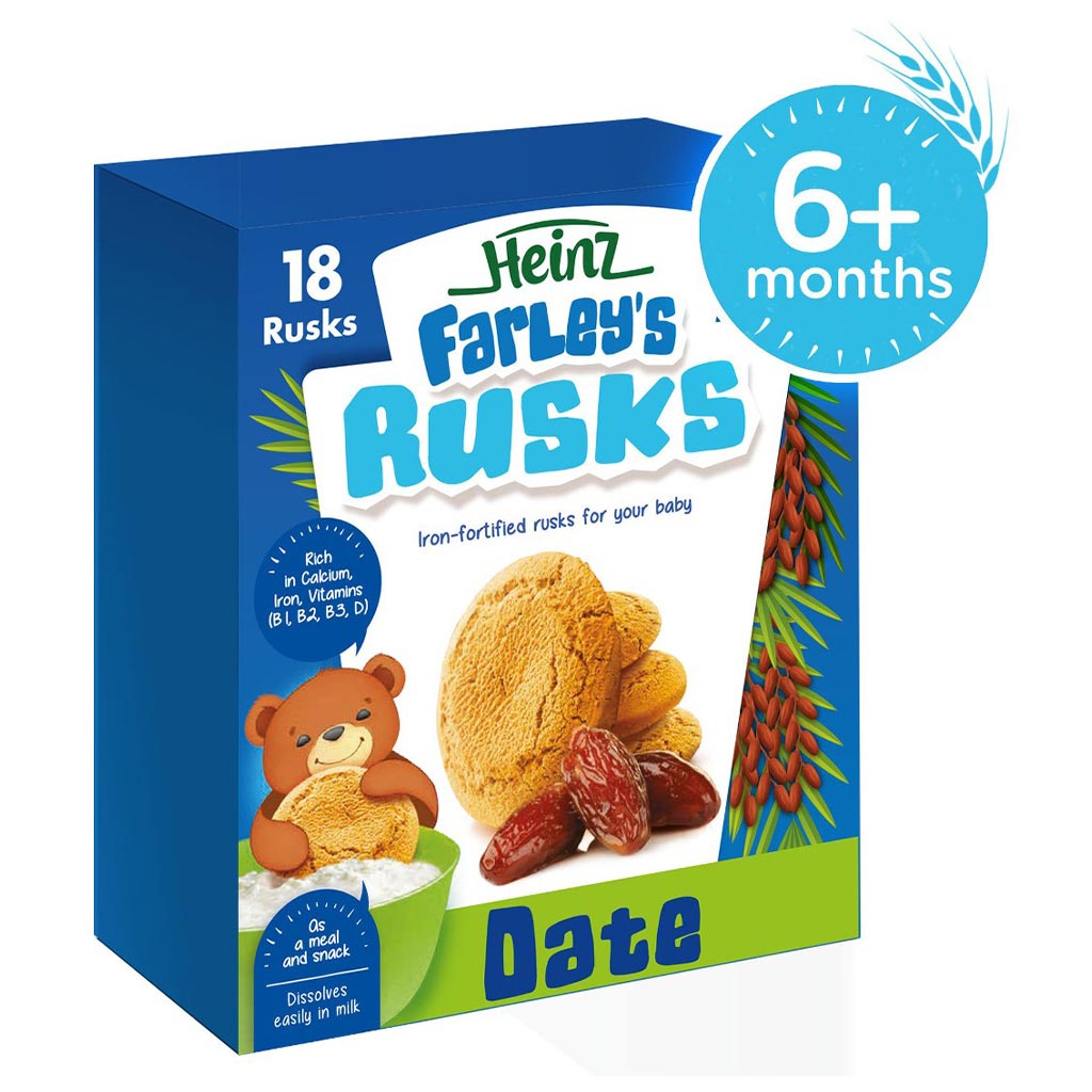 Heinz Farley's Rusks Dates For 6+ Months 300 g - Easy Pharmacy LLC