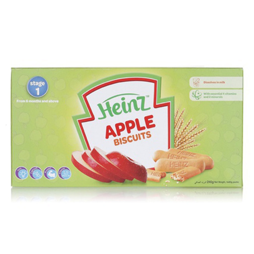 Heinz Biscuits 6+ Months Apple 60 g, 4's - Easy Pharmacy LLC