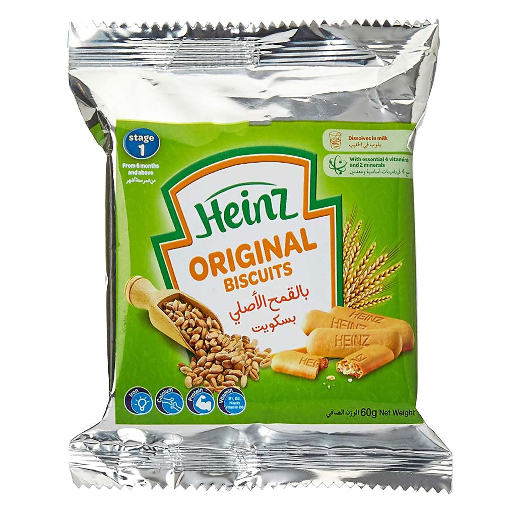 Heinz Biscuits 6+ Months Original 60 g, 12's - Easy Pharmacy LLC
