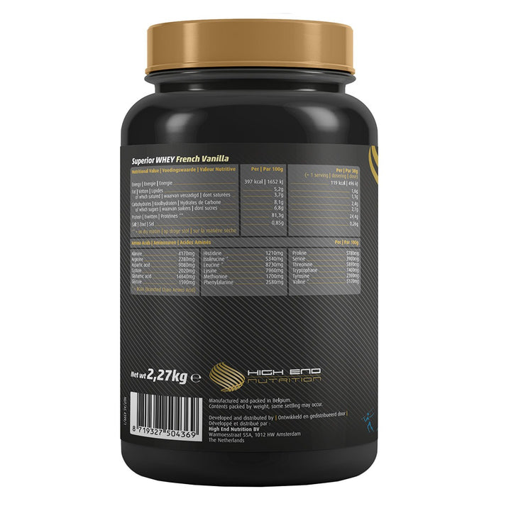 High End Nutrition Superior Whey French Vanilla Powder 2.27 Kg - Easy Pharmacy LLC