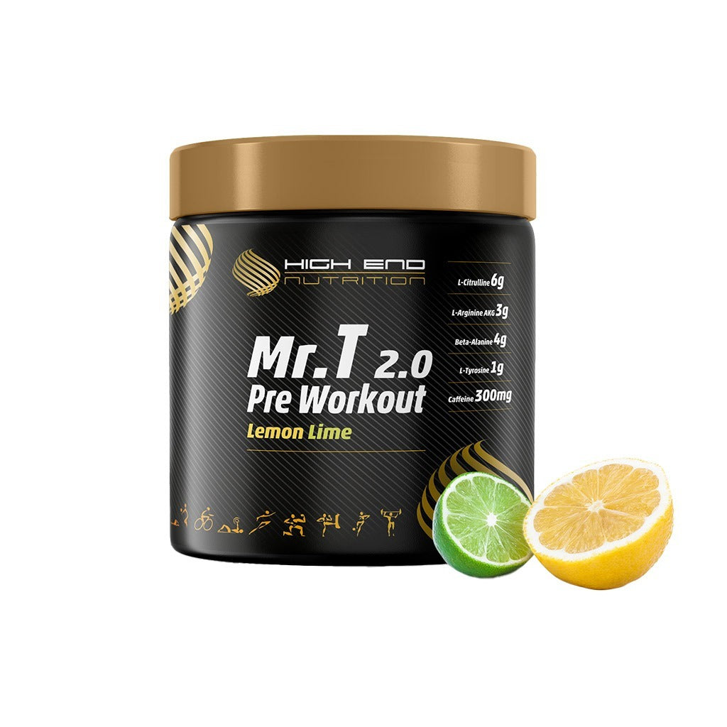 High End Nutrition Mr. T 2.0 Pre Workout Lemon Lime Powder 350 g - Easy Pharmacy LLC