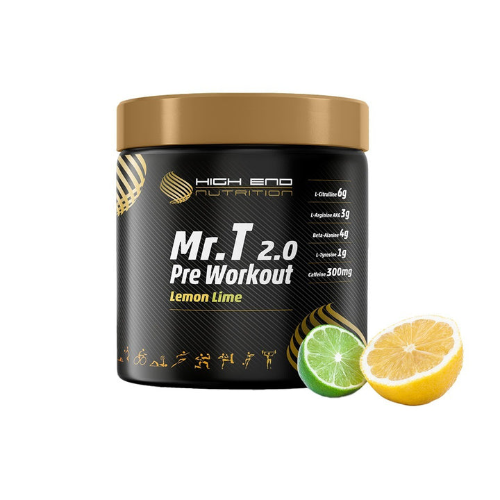 High End Nutrition Mr. T 2.0 Pre Workout Lemon Lime Powder 350 g - Easy Pharmacy LLC