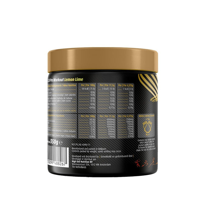 High End Nutrition Mr. T 2.0 Pre Workout Lemon Lime Powder 350 g - Easy Pharmacy LLC