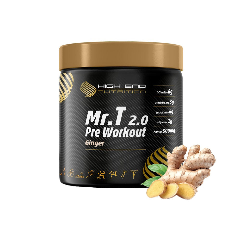 High End Nutrition Mr. T 2.0 Pre Workout Ginger Powder 350 g - Easy Pharmacy LLC