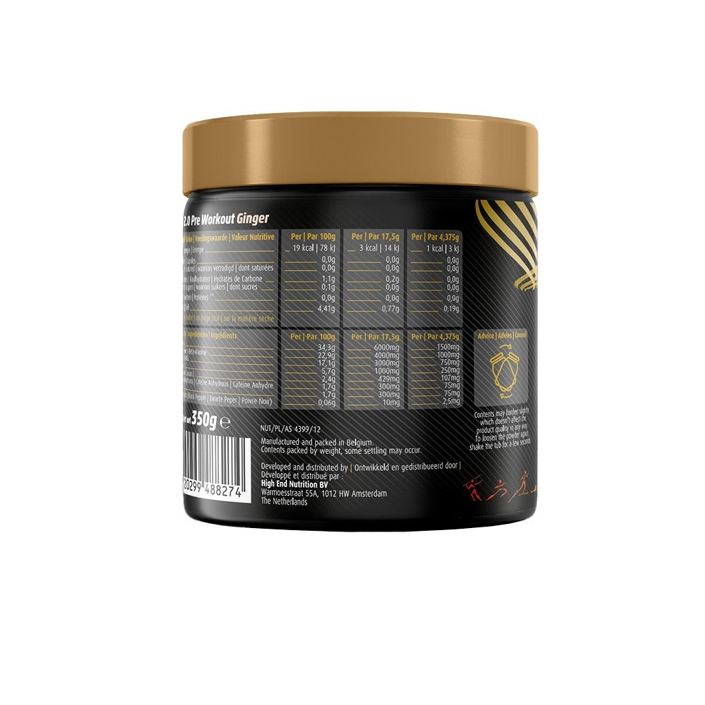 High End Nutrition Mr. T 2.0 Pre Workout Ginger Powder 350 g - Easy Pharmacy LLC