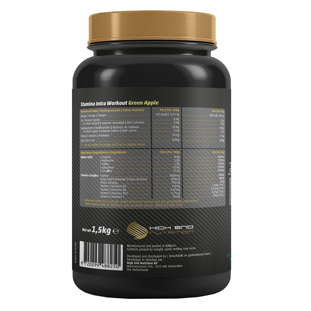 High End Nutrition Stamina Intra Workout Green Apple Powder 1500 g - Easy Pharmacy LLC