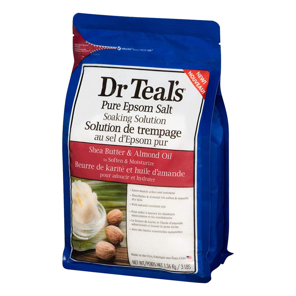 Dr Teal's Pure Epsom Salt Soaking Solution Shea Butter And Almond Oil 1036 g - Easy Pharmacy LLC
