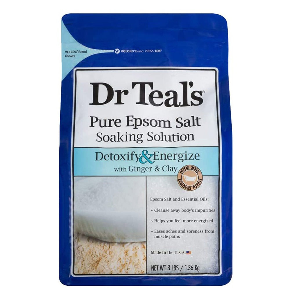 Dr Teal's Pure Epsom Salt Soaking Solution Ginger And Clay 1036 g - Easy Pharmacy LLC