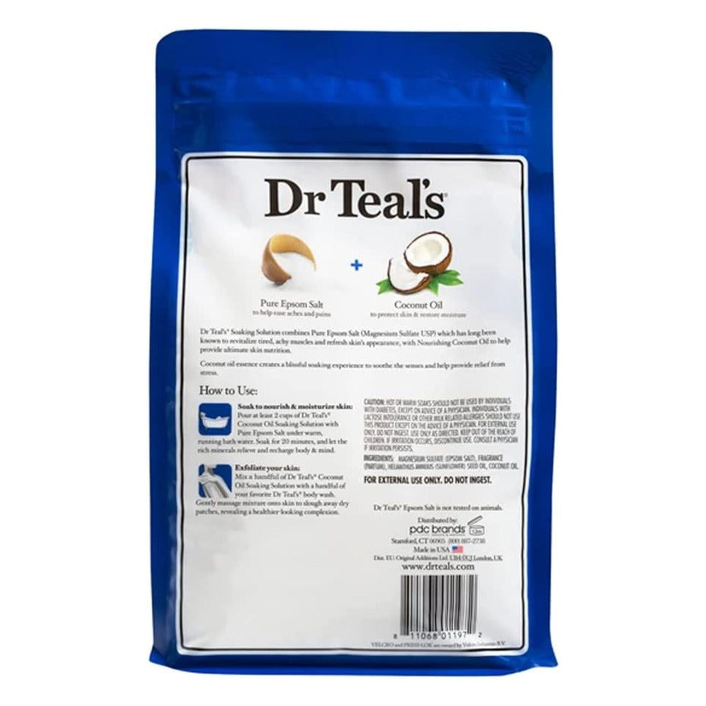 Dr Teal's Pure Epsom Salt Soaking Solution Coconut Oil 1036 g - Easy Pharmacy LLC