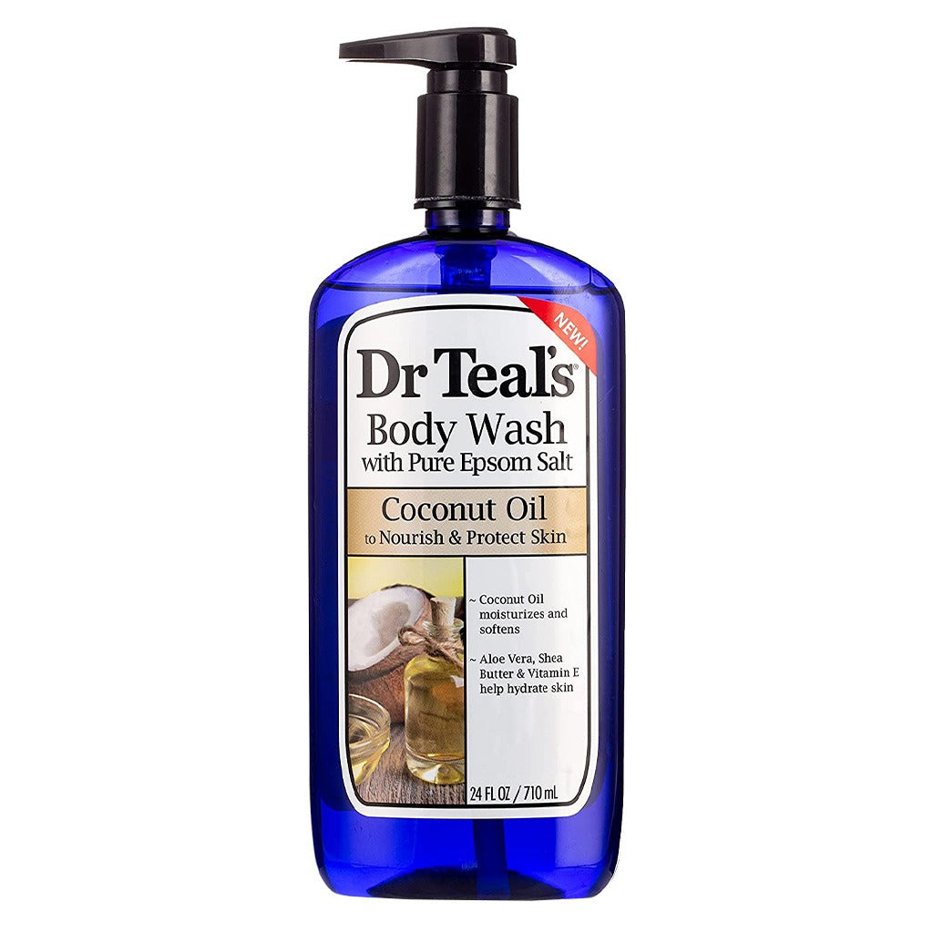 Dr Teal's Pure Epsom Salt Body Wash Coconut Oil 710 mL - Easy Pharmacy LLC