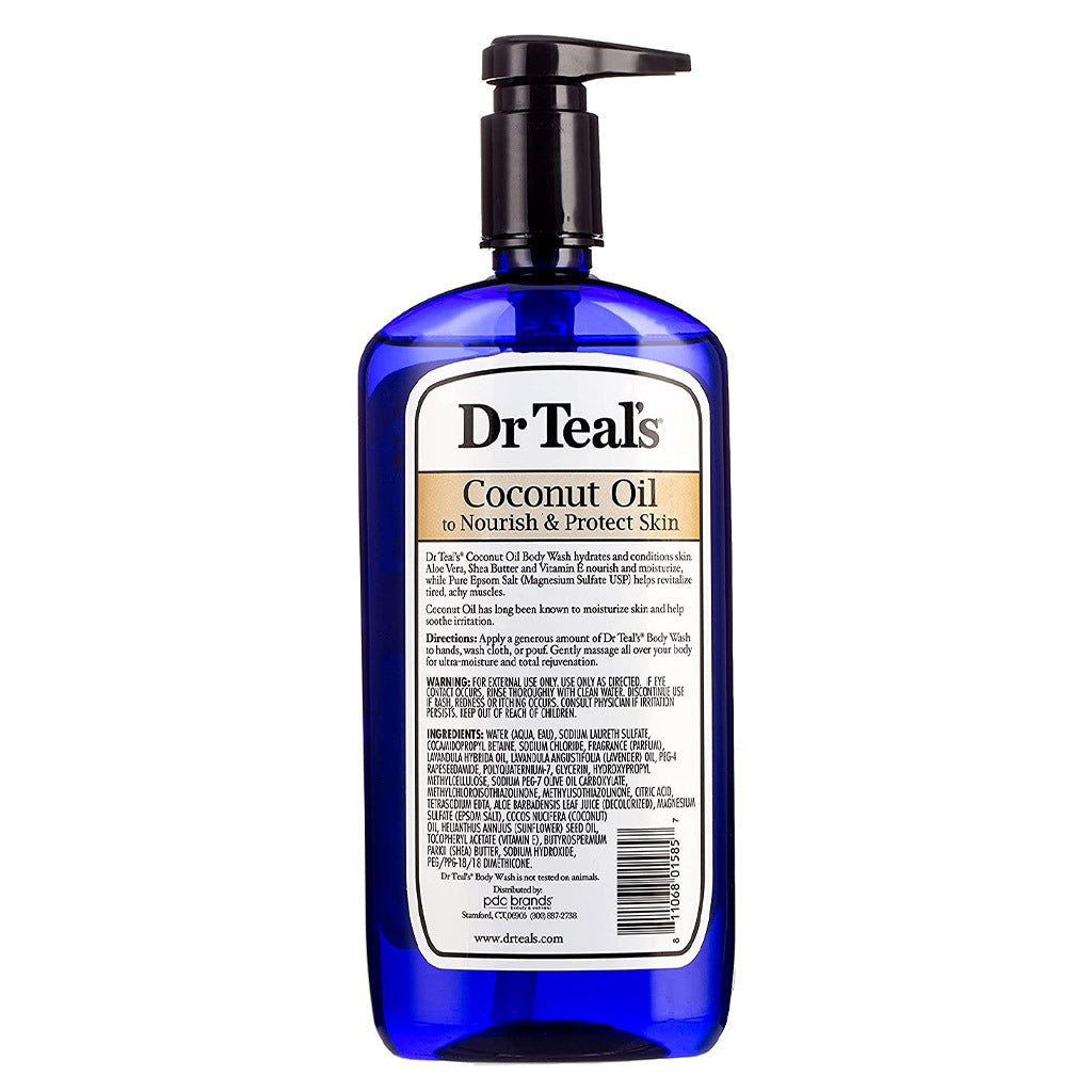 Dr Teal's Pure Epsom Salt Body Wash Coconut Oil 710 mL - Easy Pharmacy LLC