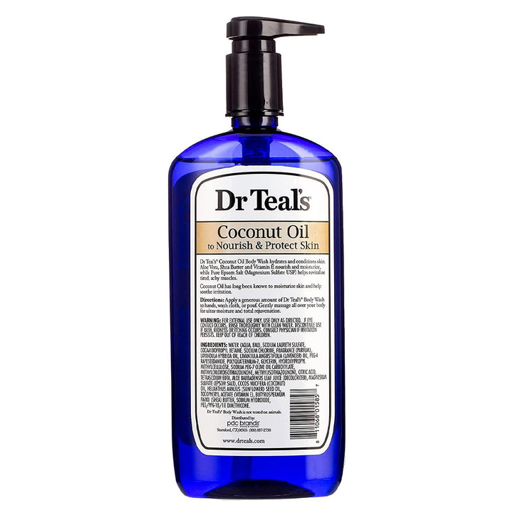 Dr Teal's Pure Epsom Salt Body Wash Coconut Oil 710 mL - Easy Pharmacy LLC