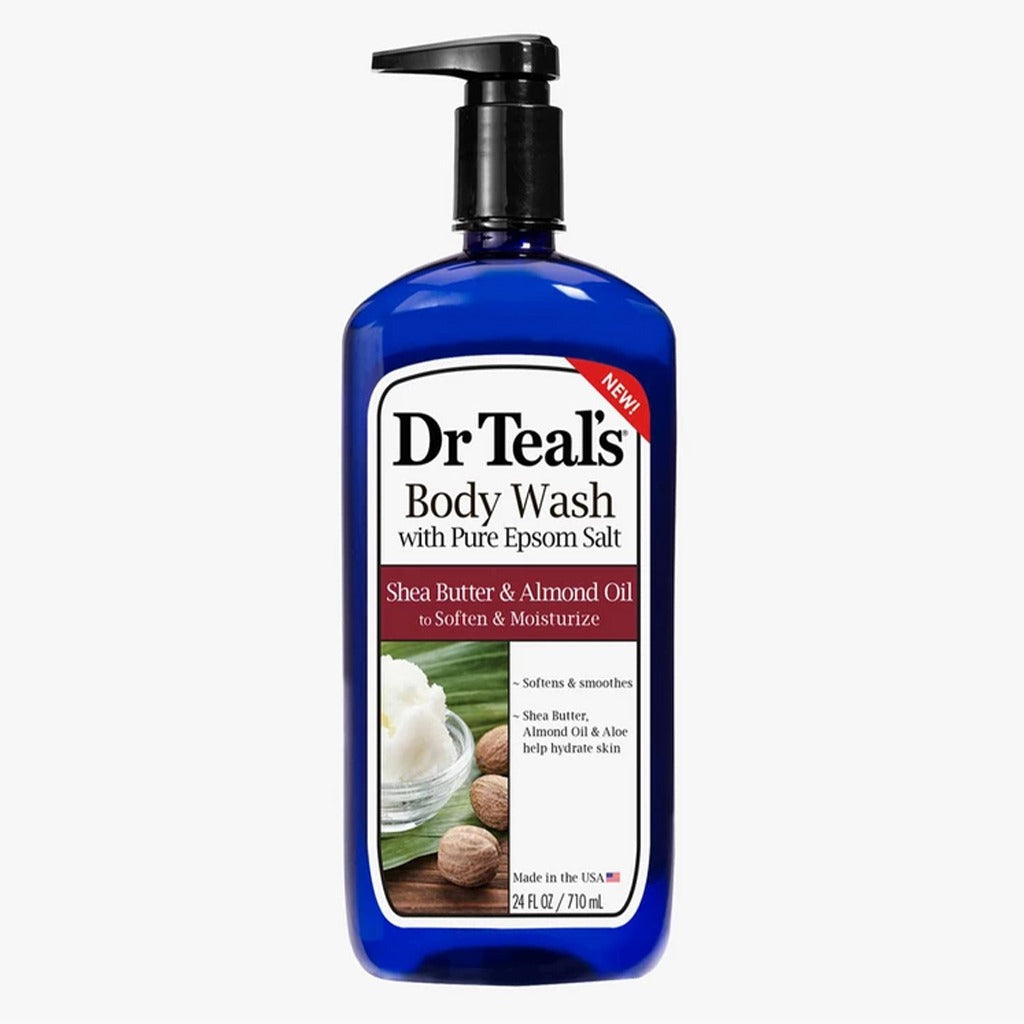 Dr Teal's Pure Epsom Salt Body Wash Shea Butter & Almond Oil 710 mL - Easy Pharmacy LLC