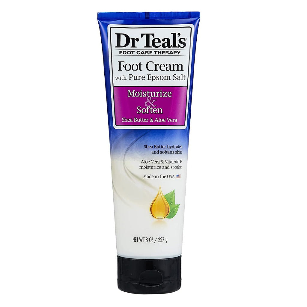 Dr Teal's Moisturize & Soften Foot Cream with Epsom Salt, Shea Butter And Aloe Vera 227 g - Easy Pharmacy LLC