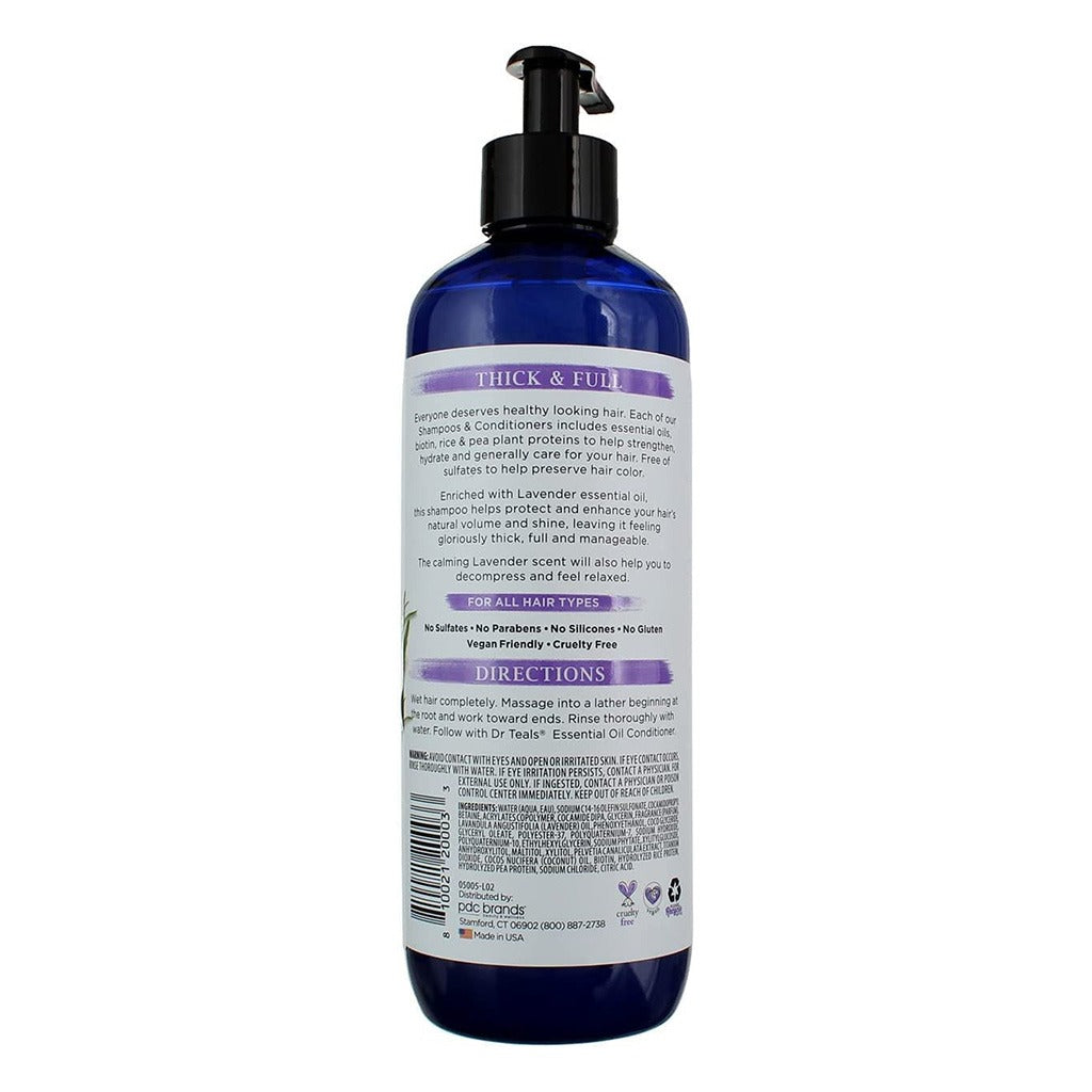 Dr Teal's Lavender Essential Oil Shampoo 473 mL - Easy Pharmacy LLC