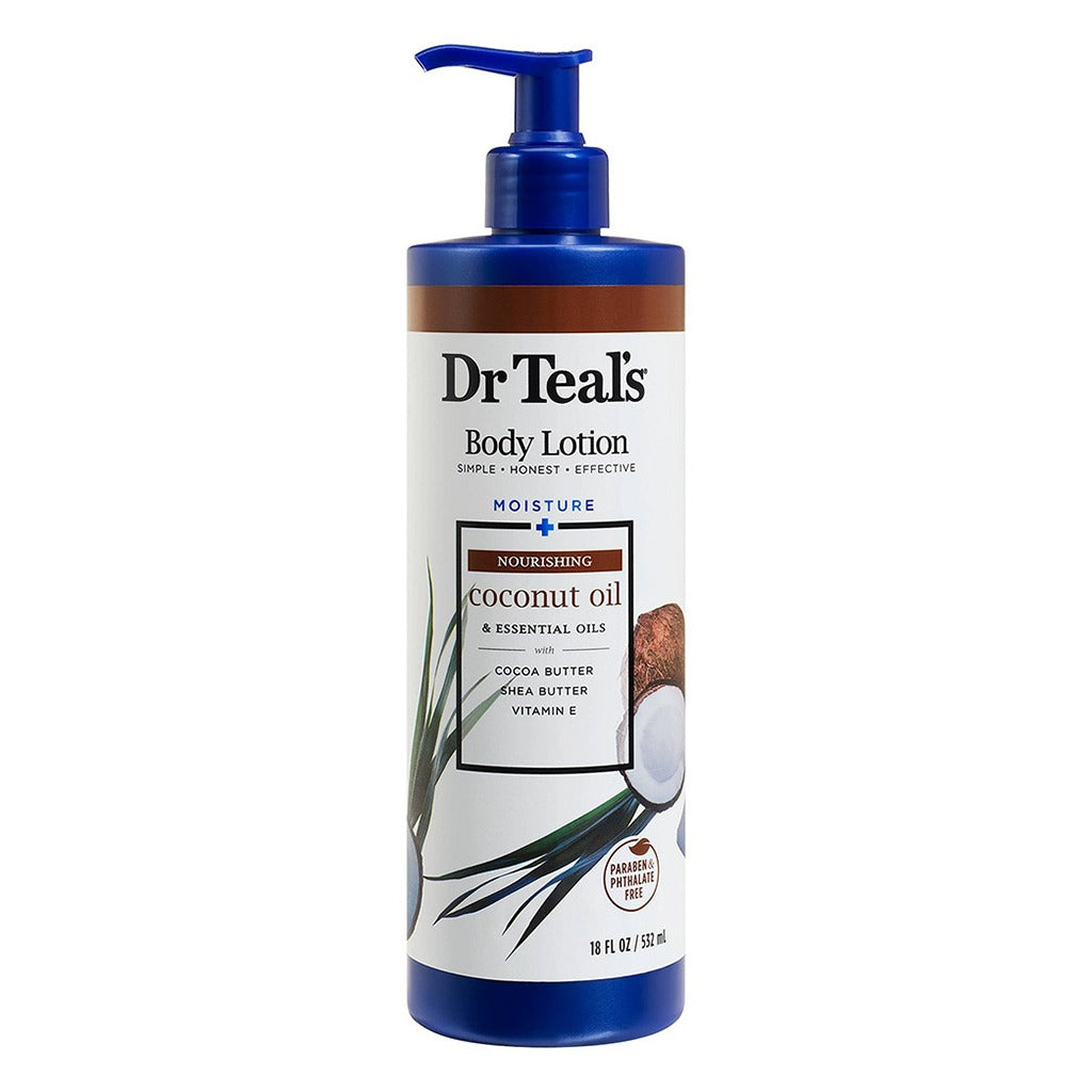 Dr Teal's Moisture + Nourishing Coconut Oil & Essential Oils Body Lotion 532 mL - Easy Pharmacy LLC