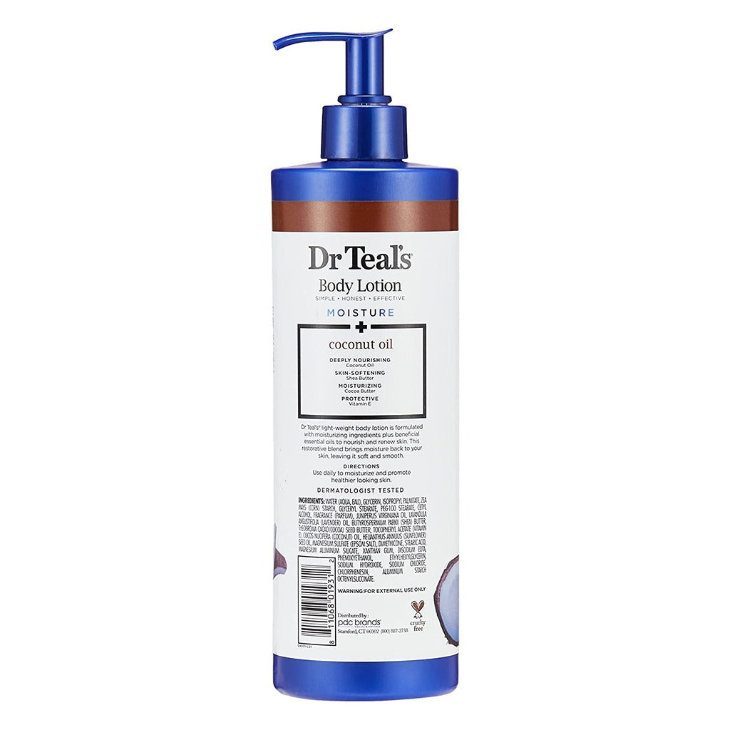 Dr Teal's Moisture + Nourishing Coconut Oil & Essential Oils Body Lotion 532 mL - Easy Pharmacy LLC