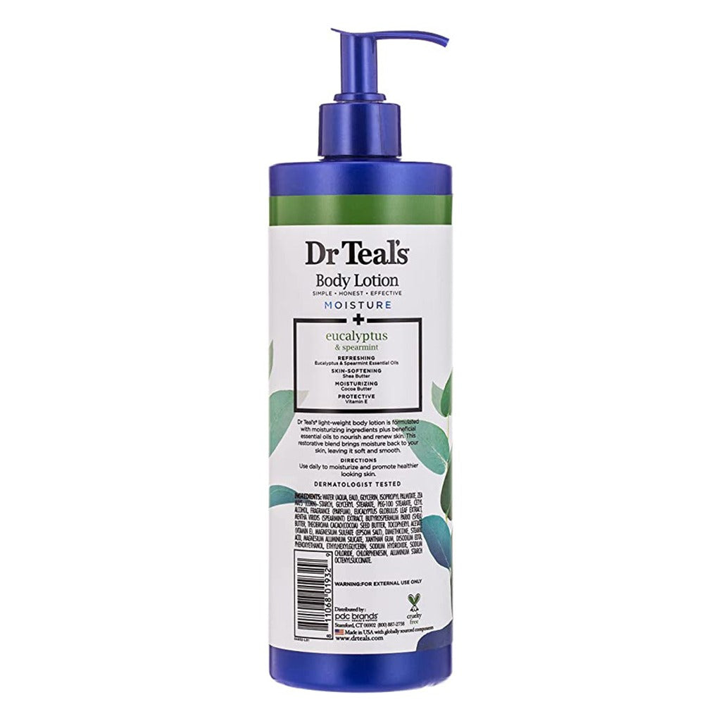 Dr Teal's Moisture + Rejuvenating Eucalyptus And Spearmint Essential Oils Body Lotion 532 mL - Easy Pharmacy LLC