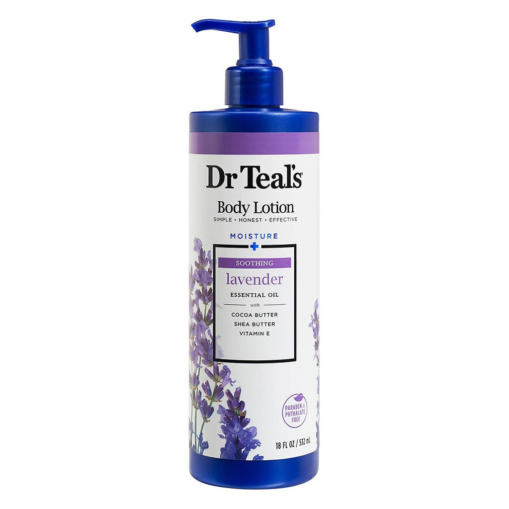 Dr Teal's Moisture + Soothing Lavender Essential Oil Body Lotion 532 mL - Easy Pharmacy LLC