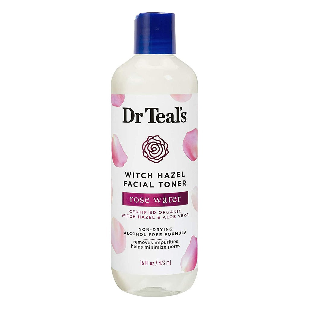 Dr Teal's Witch Hazel Facial Toner Rose Water 473 mL - Easy Pharmacy LLC