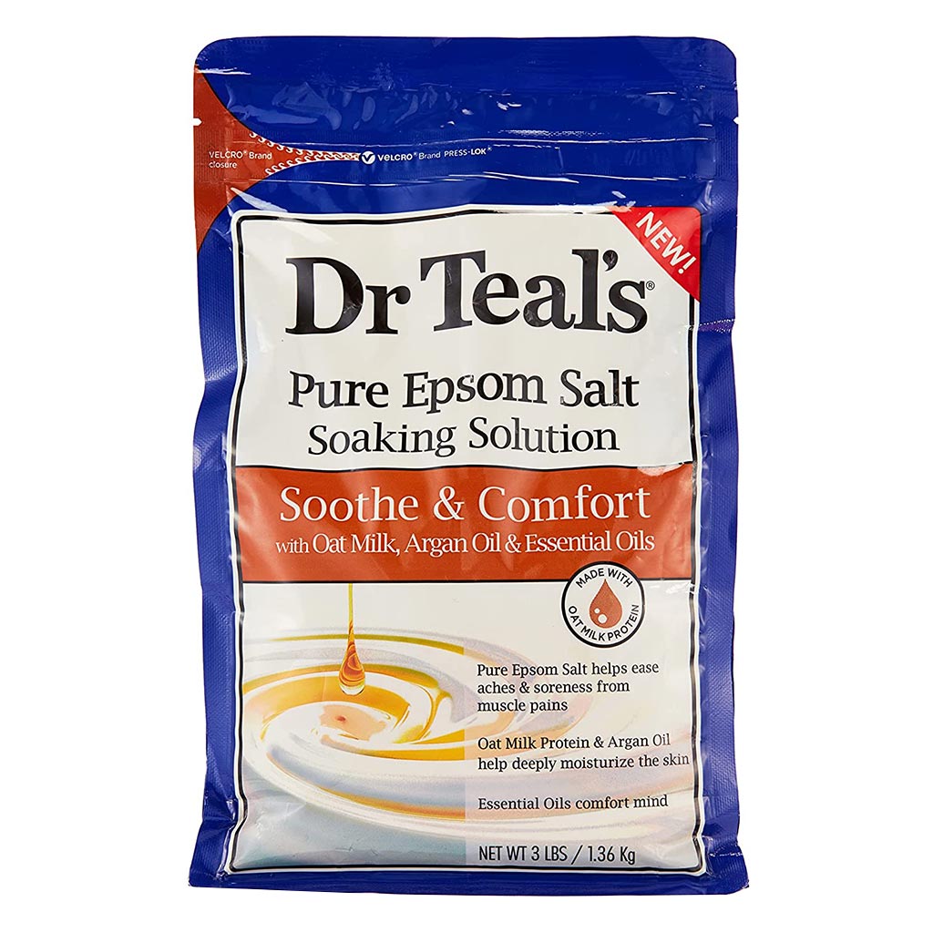 Dr Teal's Pure Epsom Salt Soaking Solution Oat Milk, Argan Oil & Essential Oil 1036 g - Easy Pharmacy LLC