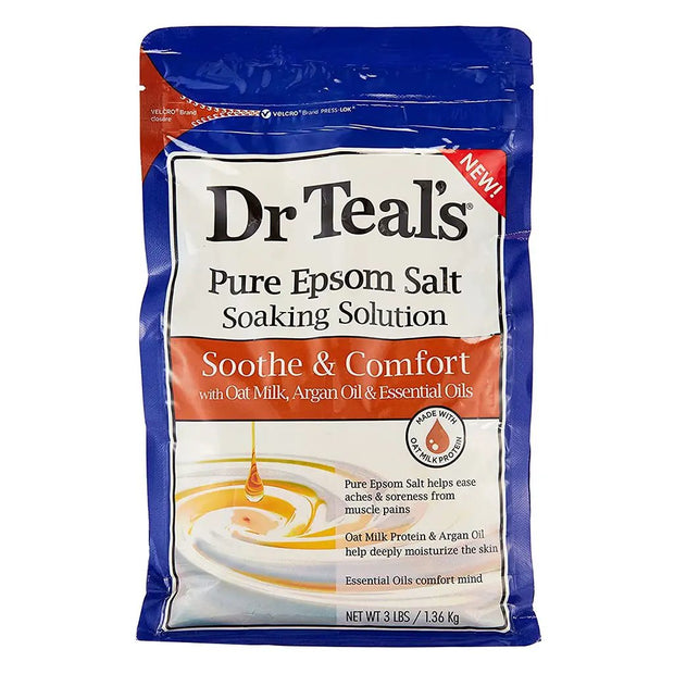 Dr Teal's Pure Epsom Salt Soaking Solution Oat Milk, Argan Oil & Essential Oil 1036 g