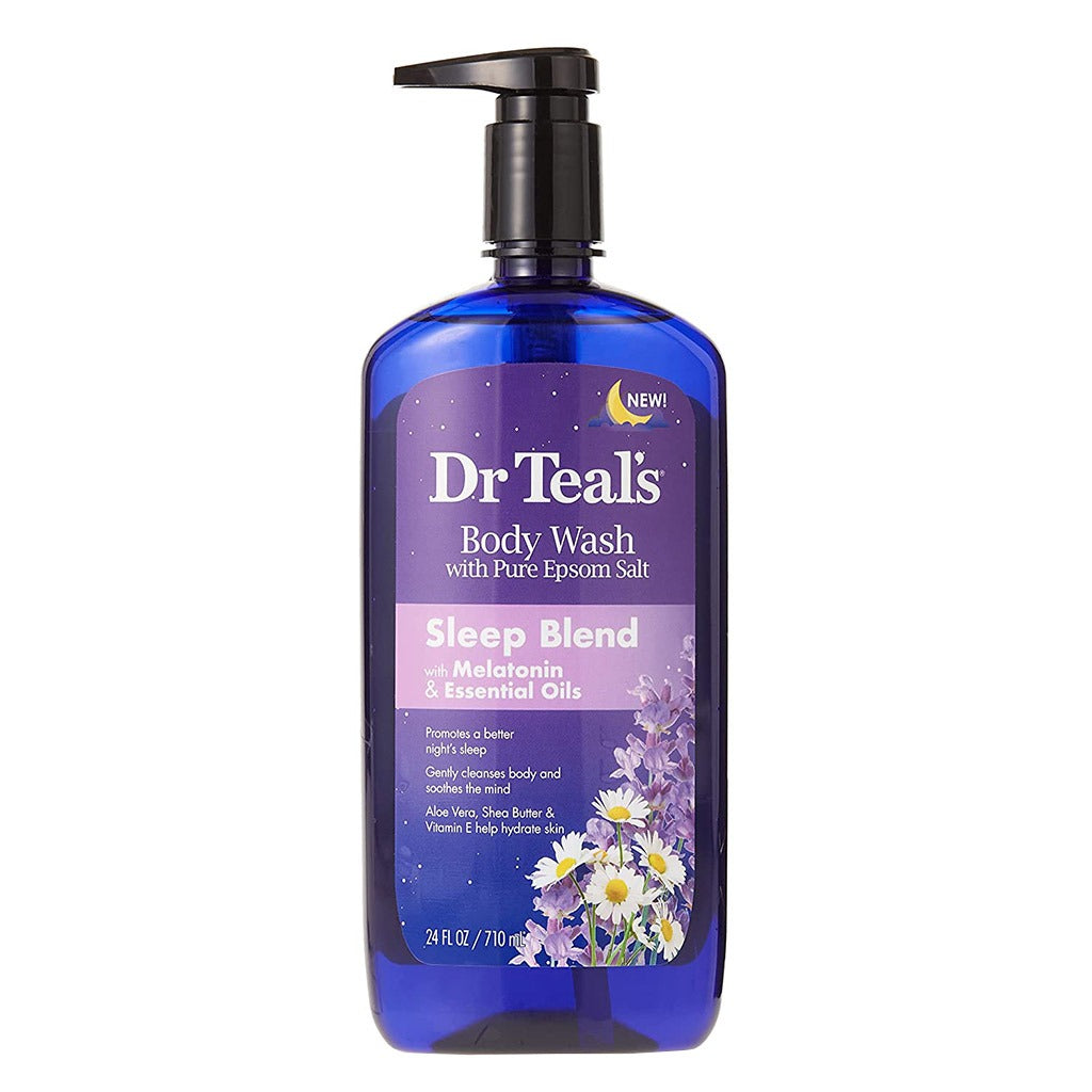 Dr Teal's Pure Epsom Salt Body Wash Sleep Blend With Melatonin 710 mL - Easy Pharmacy LLC
