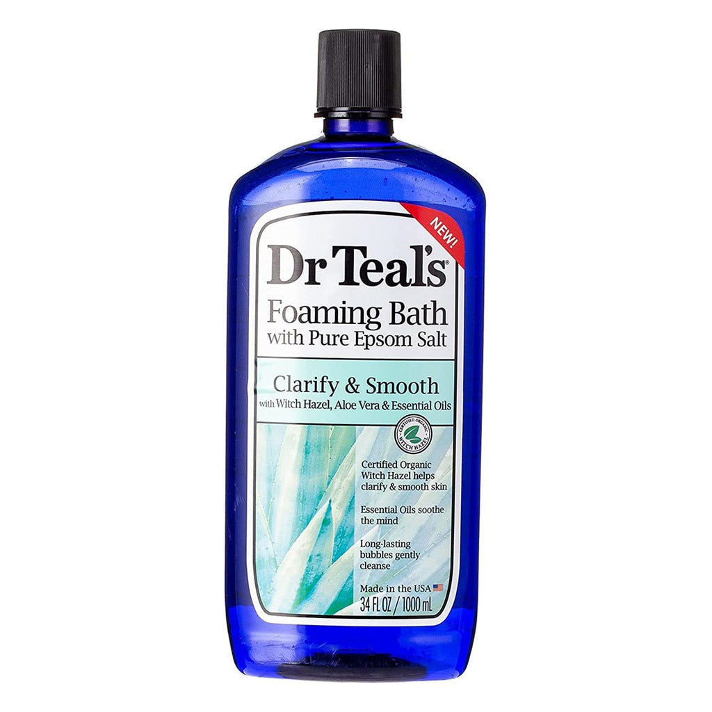 Dr Teal's Foaming Bath With Pure Epsom Salt With Witch Hazel, Aloe Vera & Essential Oils 1000 mL - Easy Pharmacy LLC