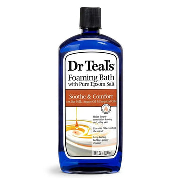 Dr Teal's Foaming Bath With Pure Epsom Salt With Oat Milk And Argan Oil & Essential Oil 1000 mL