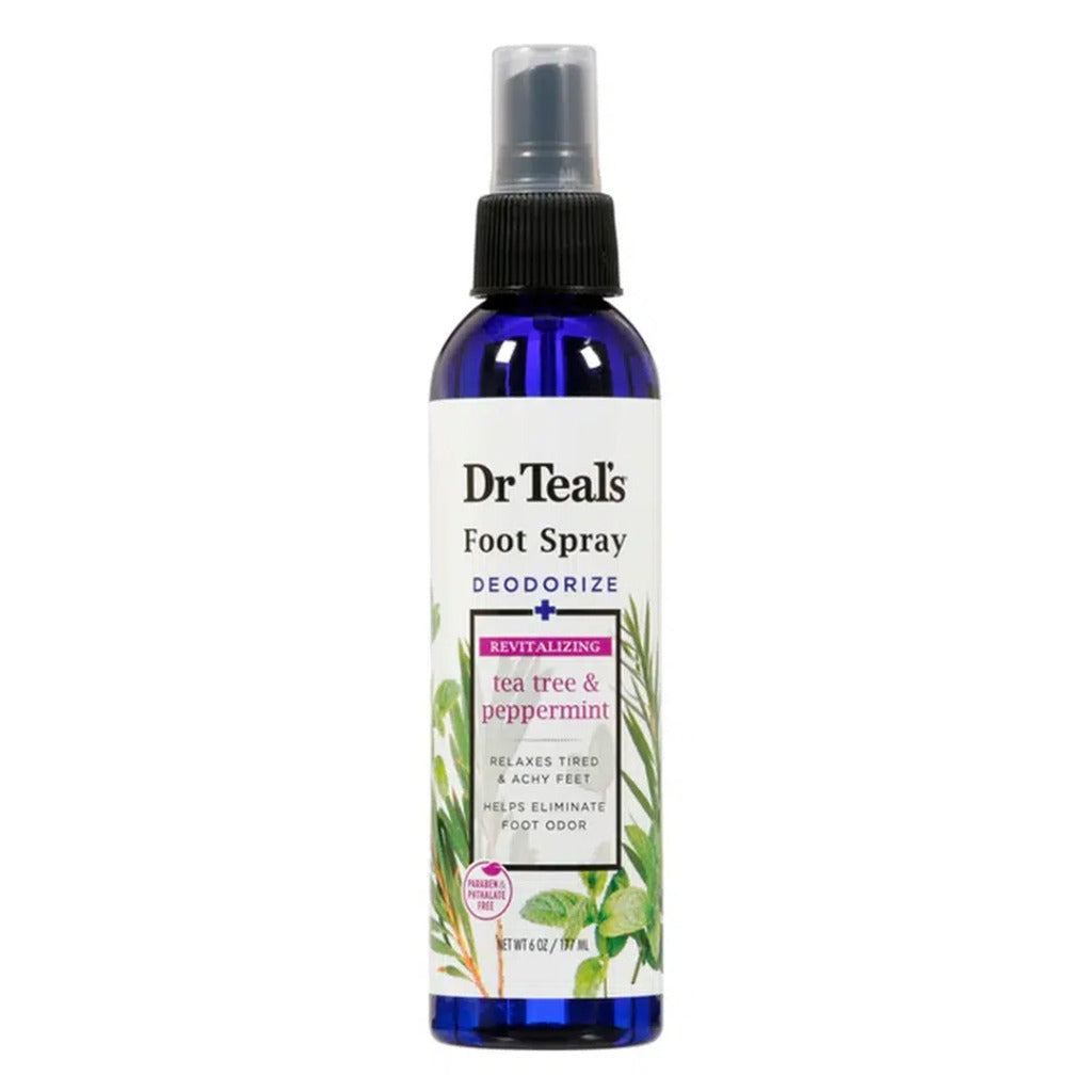 Dr Teal's Revitalizing Foot Spray Deodorize Tea Tree & Peppermint 177 mL - Easy Pharmacy LLC