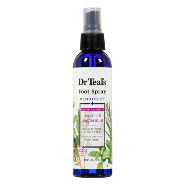 Dr Teal's Revitalizing Foot Spray Deodorize Tea Tree & Peppermint 177 mL