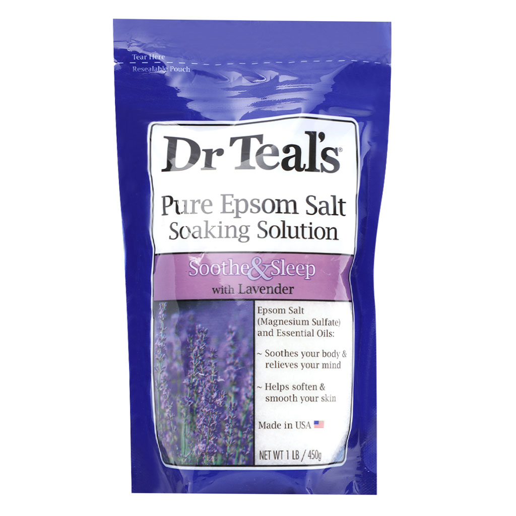 Dr Teal's Soothe & Sleep Pure Epsom Salt Soaking Solution With Lavender 450 g - Easy Pharmacy LLC