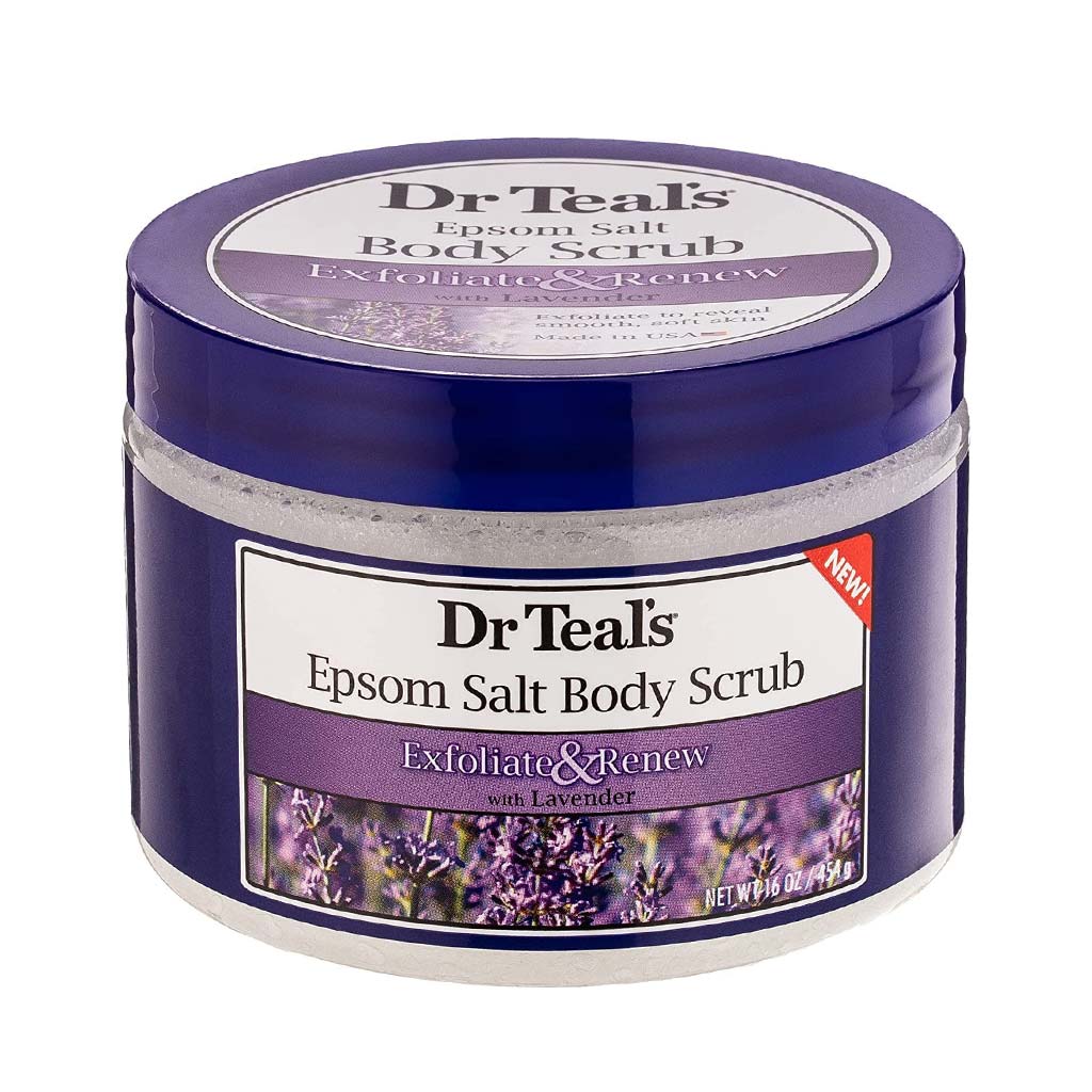 Dr Teal's Exfoliate & Renew Epsom Salt Body Scrub With Lavender 454 g - Easy Pharmacy LLC