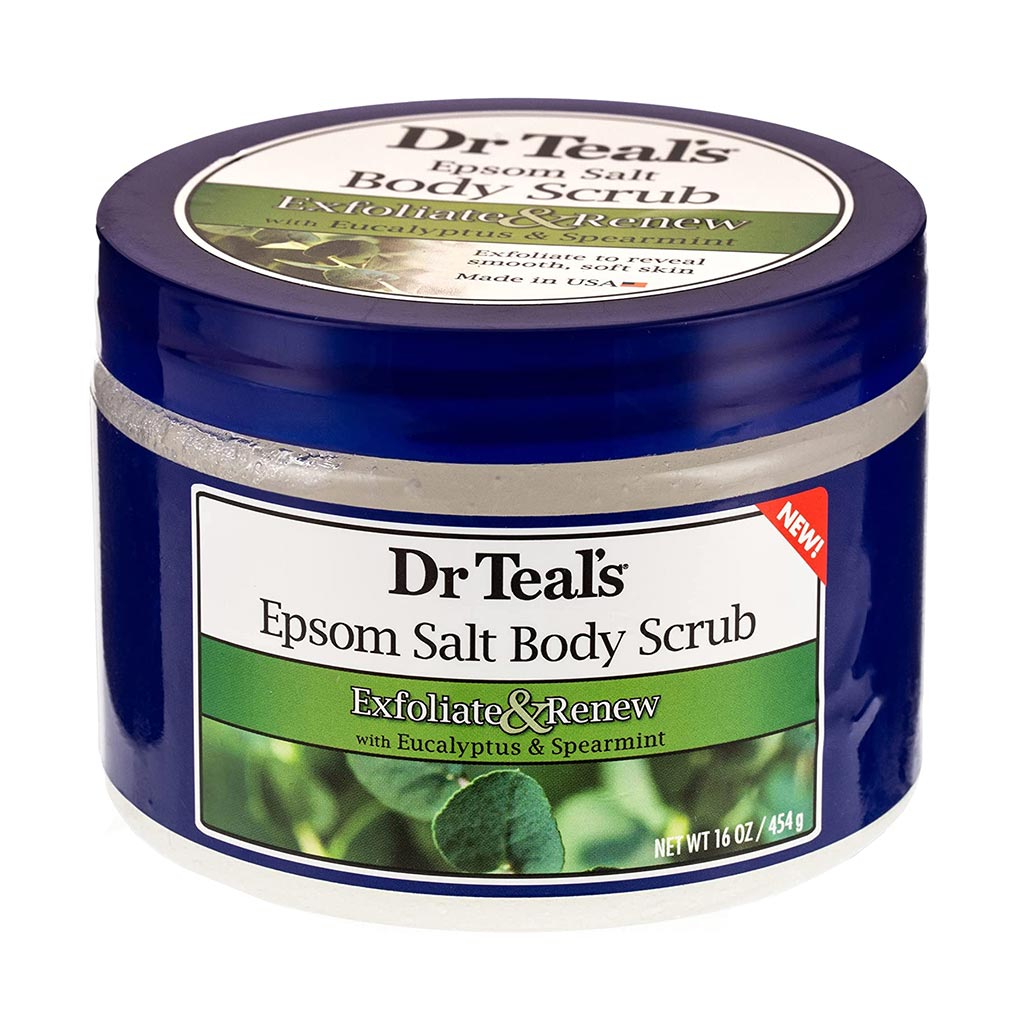 Dr Teal's Exfolaite & Renew Epsom Salt Body Scrub With Eucalyptus & Spearmint 454 g - Easy Pharmacy LLC