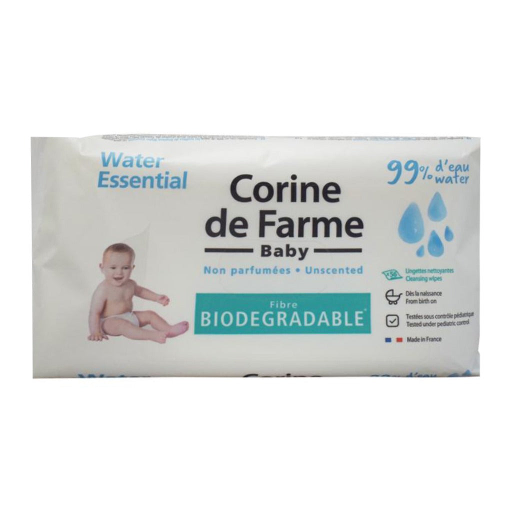 Corine De Farme Water Essential Unscented Baby Wipes 56's - Easy Pharmacy LLC