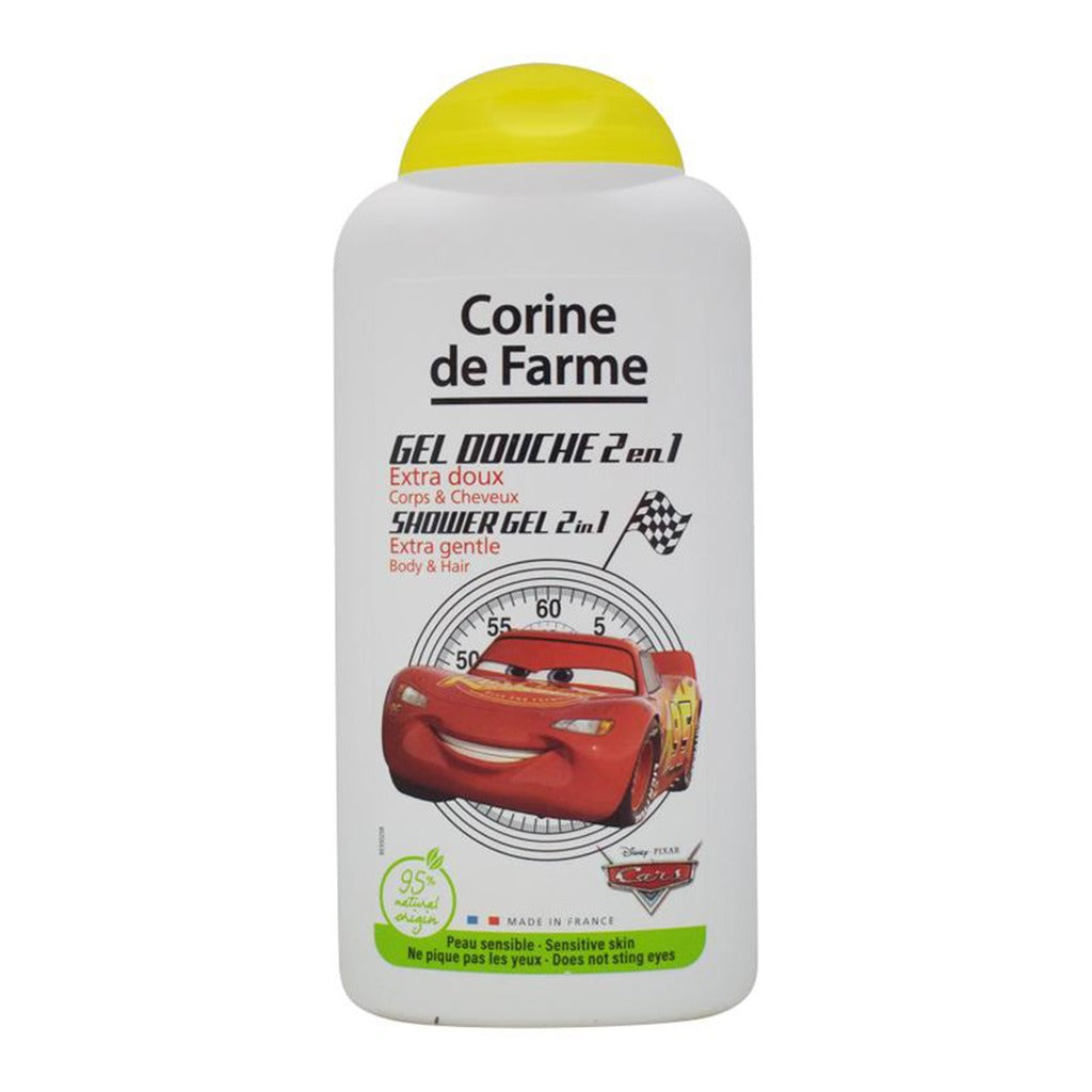 Corine De Farme Extra Gentle 2 In 1 Hair & Body Kids Shower Gel Cars 250 mL - Easy Pharmacy LLC