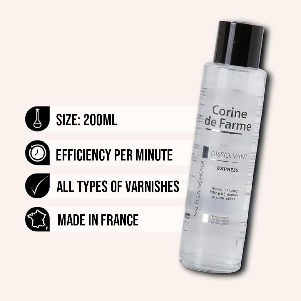 Corine De Farme Dissolvant Express Nail Polish Remover 200 mL - Easy Pharmacy LLC
