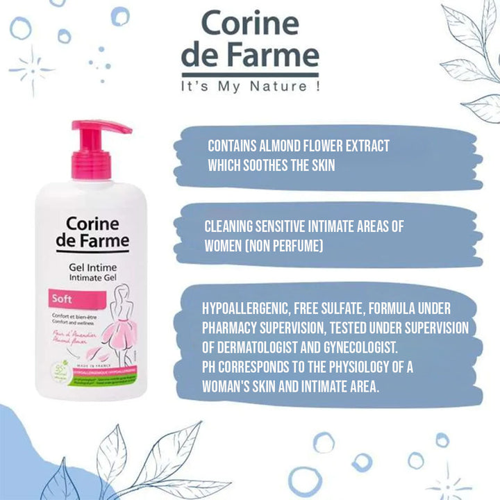 Corine De Farme Soft Intimate Gel 250 mL - Easy Pharmacy LLC