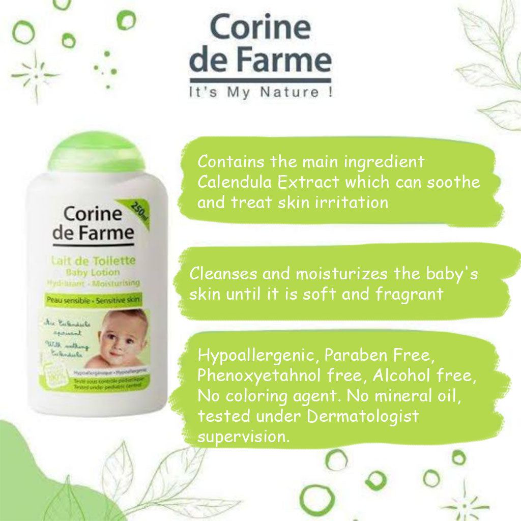Corine De Farme Baby Moisturizing Lotion 250 mL - Easy Pharmacy LLC