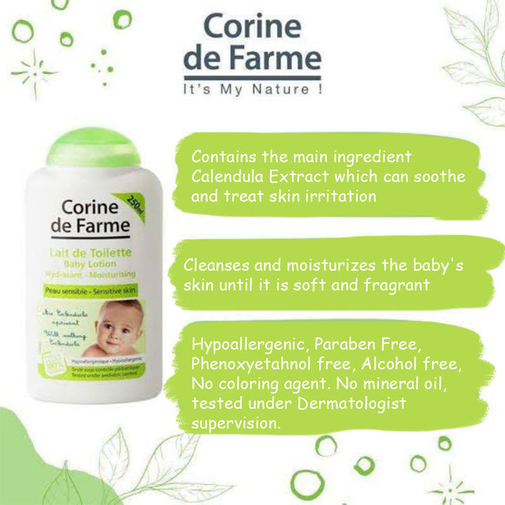 Corine De Farme Baby Moisturizing Lotion 250 mL - Easy Pharmacy LLC