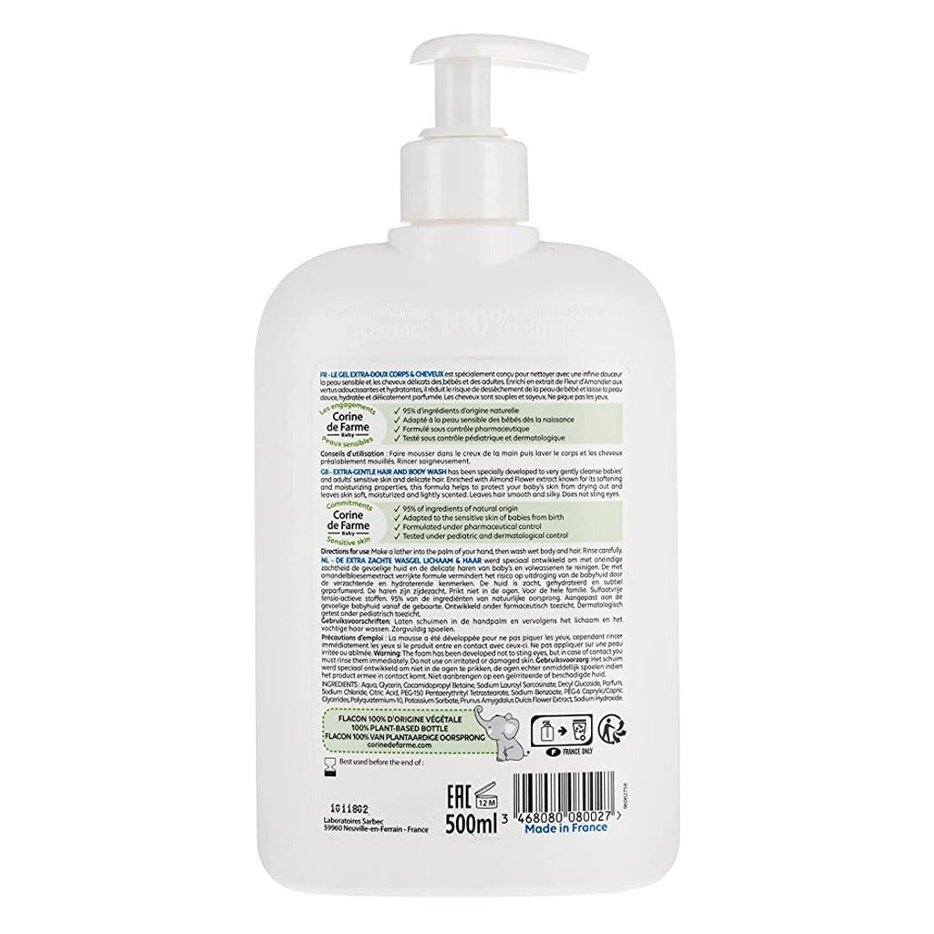 Corine De Farme Baby Extra Gentle Hair & Body Wash 500 mL - Easy Pharmacy LLC
